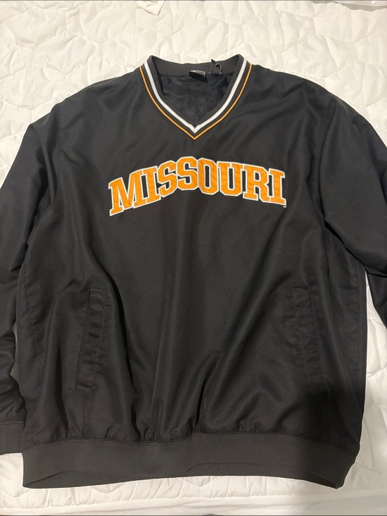 Other - Vintage Missouri Black Pullover Jacket with Gold Lettering
